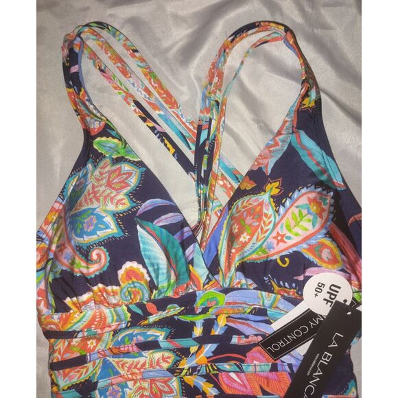 NWT La Blanca Tropidelic Paisley One-Piece Swimsuit - Picture 3 of 7